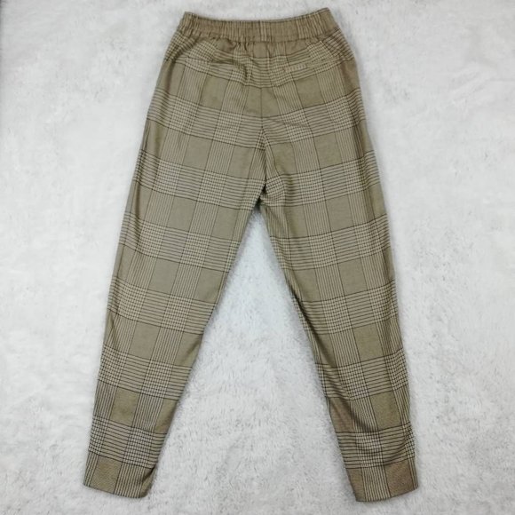 Remain Birger Christensen Womens Meg Tapered Leg Pants Brown Glen Check 8 New - Picture 2 of 11